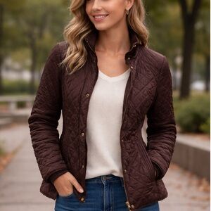 Cavalini Dark Brown Quilted Utility Jacket